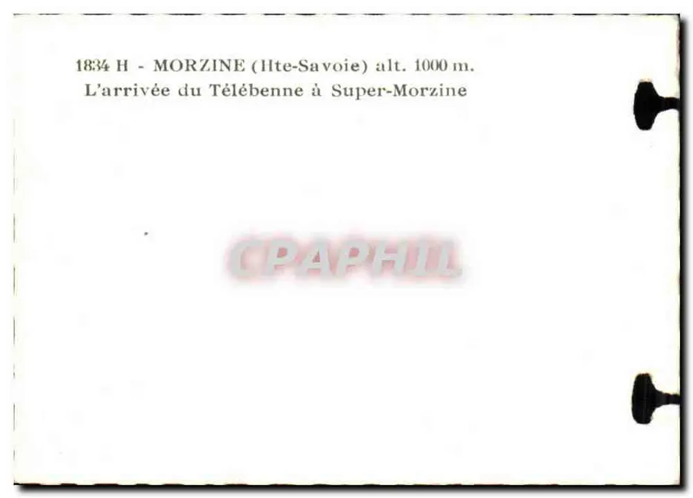 Chegada do Télébénne em Super-Morzine — Morzine (Alta Saboia) alt. 1000 m. - Verso