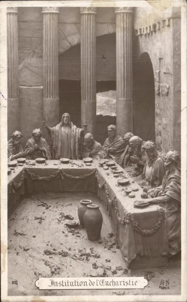 Instelling van de Eucharistie — gesneden scène — J.A.-N. Parijs, n° 119 - Voorkant