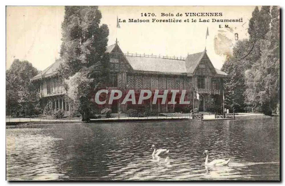 Bois de Vincennes — Das Forsthaus und See Daumesnil — E.M. n°1470 - Vorderseite