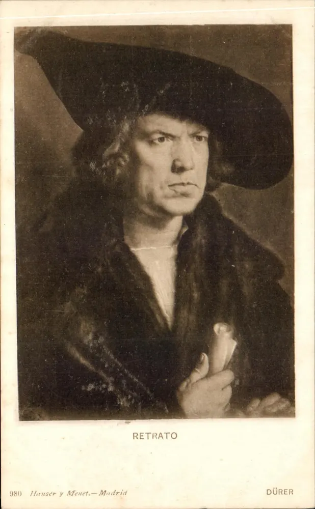 Albrecht Dürer — Portret — Hauser y Menet, Madryt, n° 980 - Awers