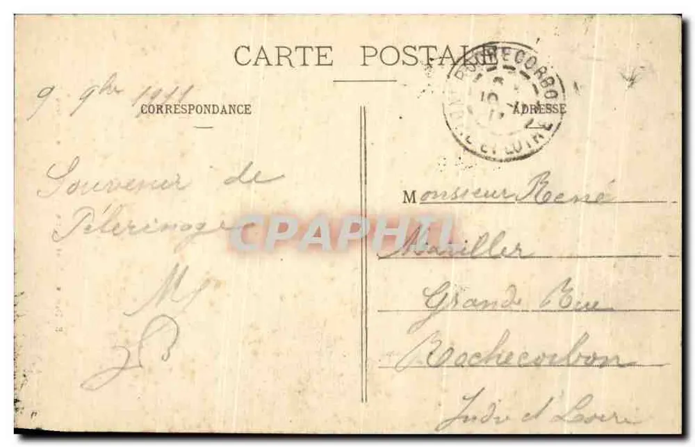 Saint Martin partageant son manteau — R. Damon — Édition A. H. - Verso