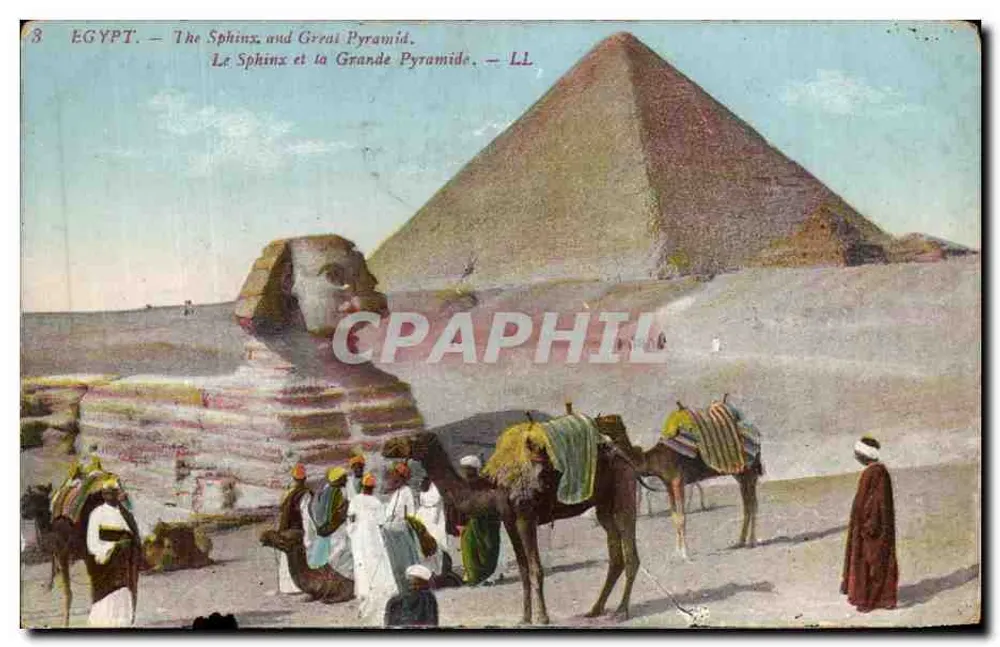 Ägypten — Der Sphinx und die Große Pyramide — LL - Vorderseite