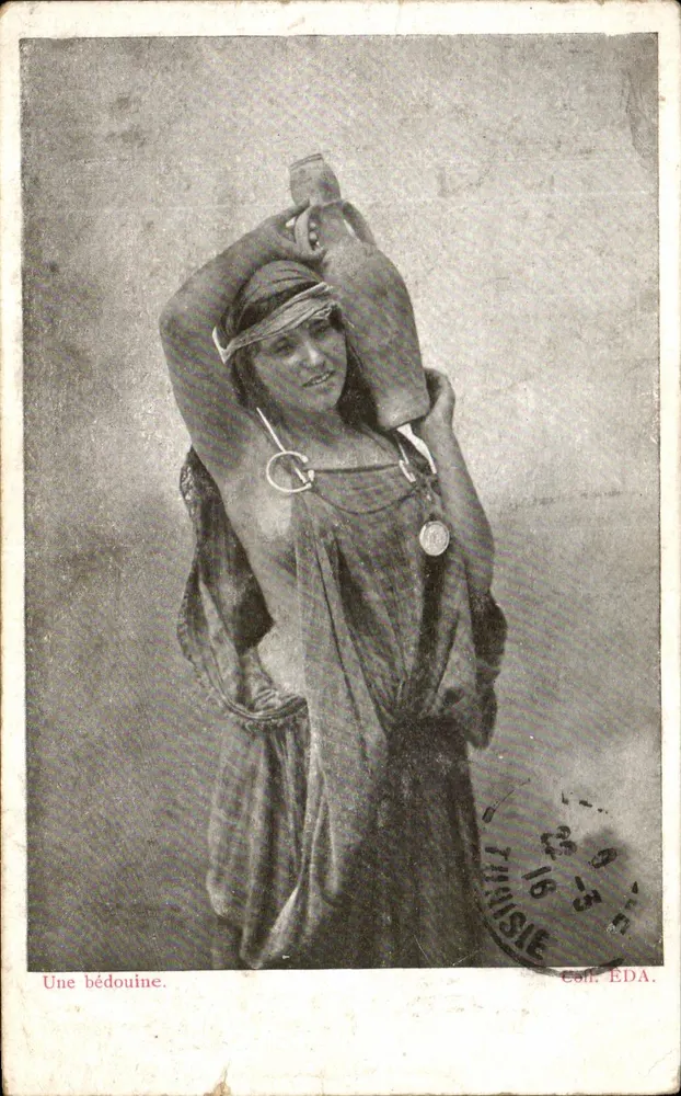 Een bedoeïne — Tunesië — Cal. EDA. - Voorkant