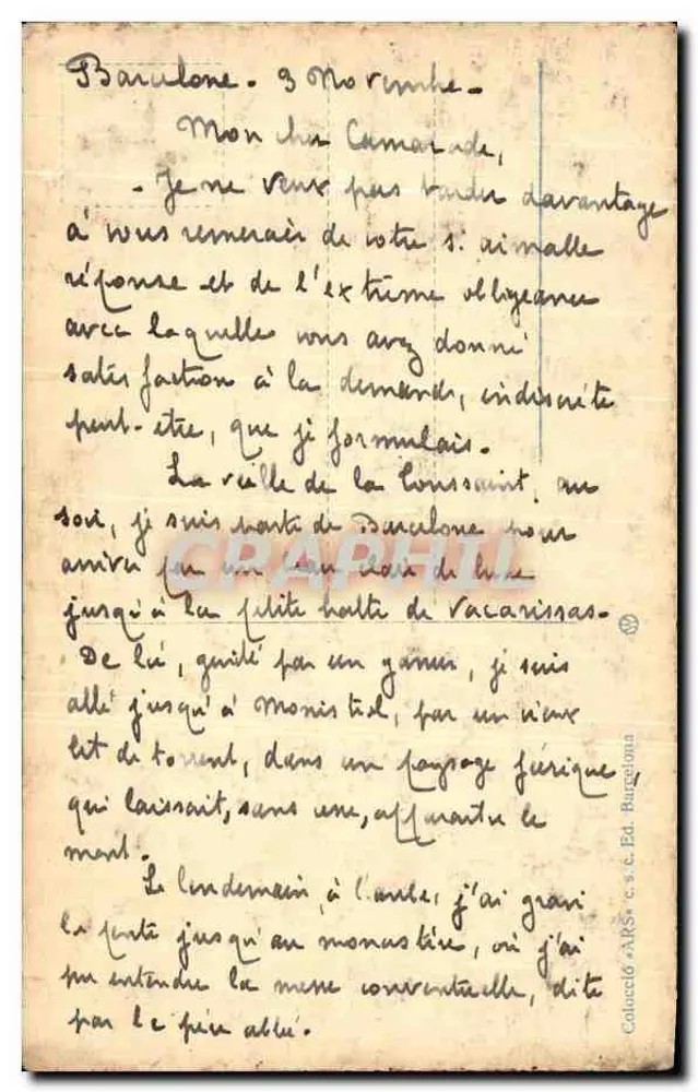 Lleida. Catedral. Clau de volta — editor Calacalà, n° 309 - Verso