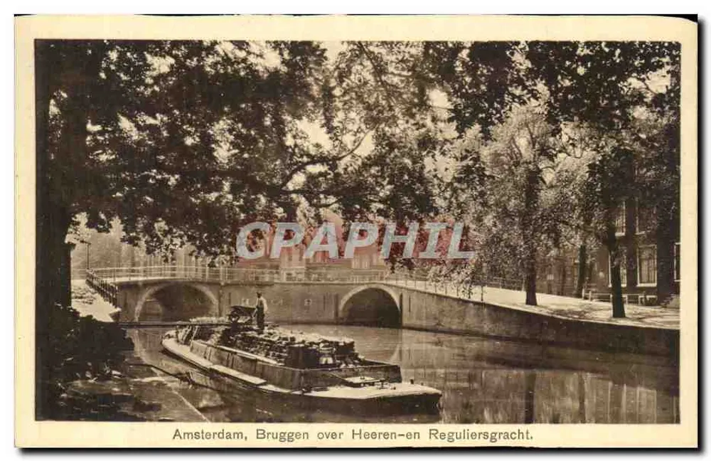 Amsterdam, Bruggen over Heeren-en Reguliersgracht — Verlag: J. Stedman Amsterdam - Vorderseite