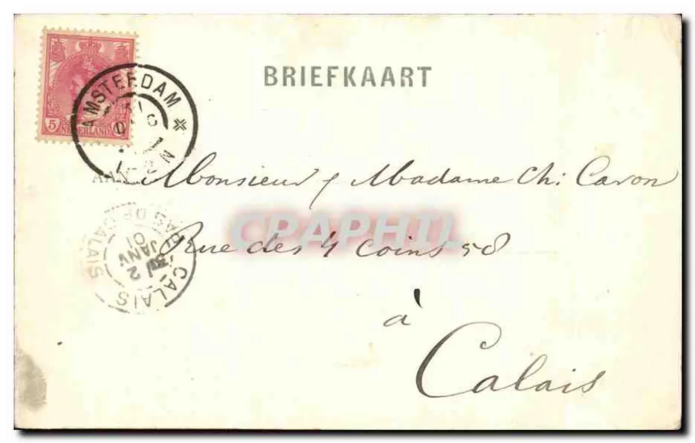 Amsterdam — Het Postkantoor — Utrecht R. Schaefer, Amsterdam 1900 - Rewers