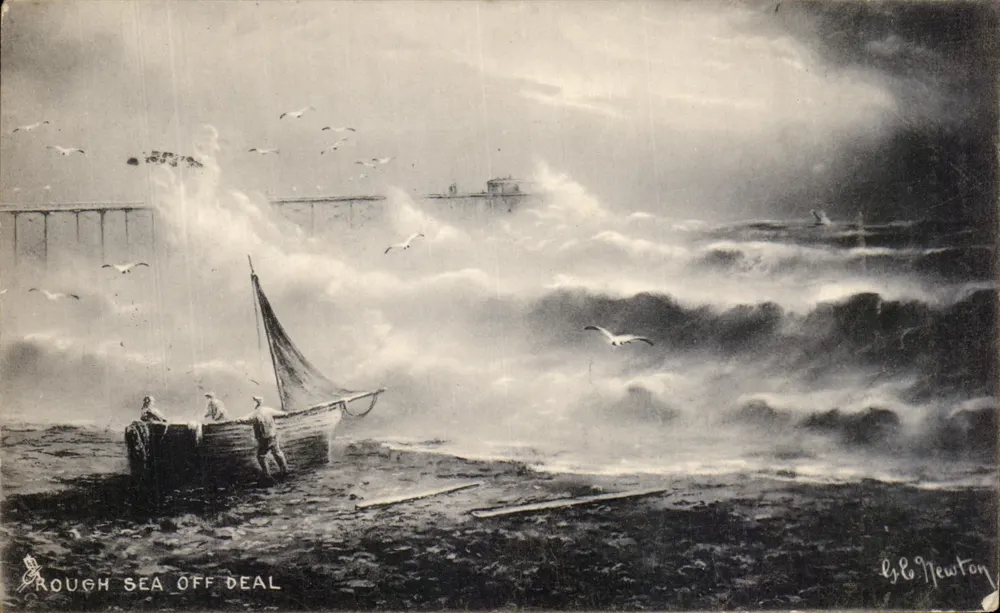 Rough Sea Off Deal — Verleger: Raphael Tuck & Sons, Serie 6304 - Vorderseite