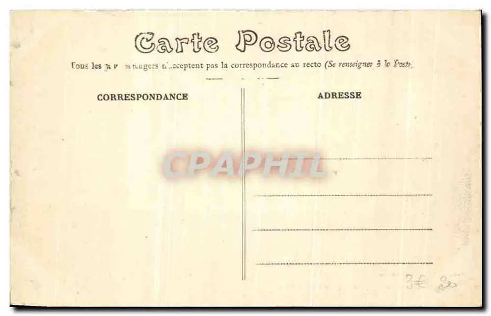 Bonnebêtable — Die gesamte pittoreske Ansicht des Schlosses — Phototypie J. Bouveret Le Mans - Rückseite