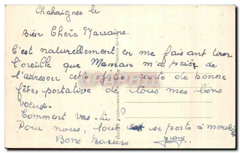 Chahaignes (Sarthe) — Le Loir - Verso