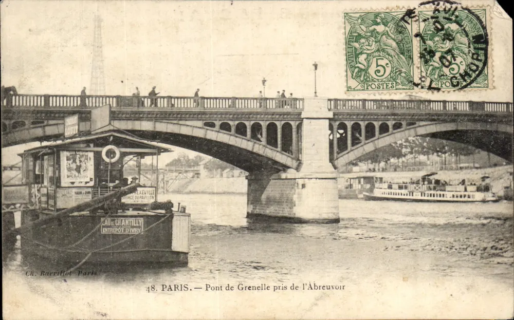 Paris — Pont de Grenelle vom Abreuvoir — Ch. Barrillot Paris, n°48 - Vorderseite