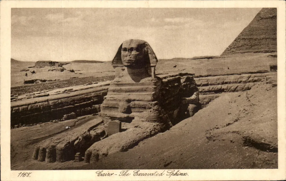 काहिरा - खोदे गए स्फिंक्स — लोनर्ट एंड लॉट्रॉक, संख्या 1168 - आगे