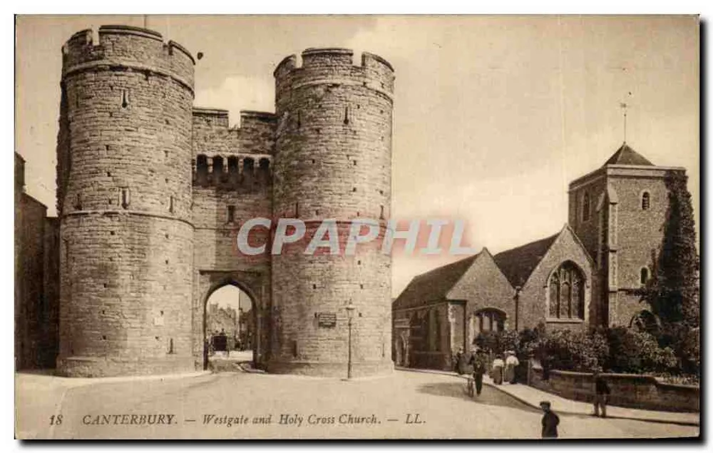 Canterbury — Westgate und Holy Cross Kirche — LL. n°18 - Vorderseite