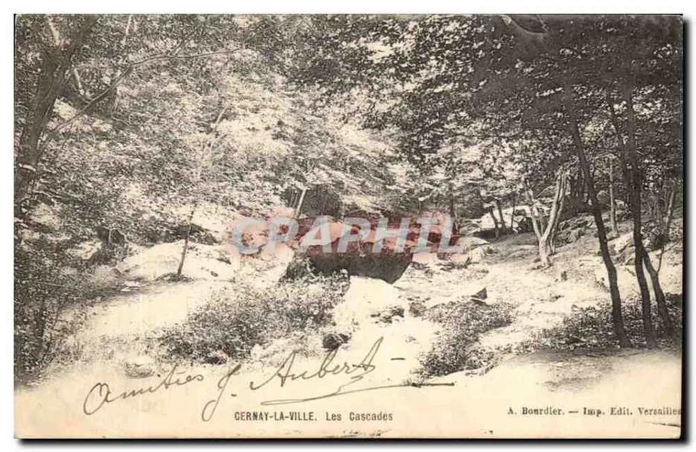 Gernay-la-Ville. Las Cascadas — A. Bourdler, Imp. Edit. Versalles - Anverso