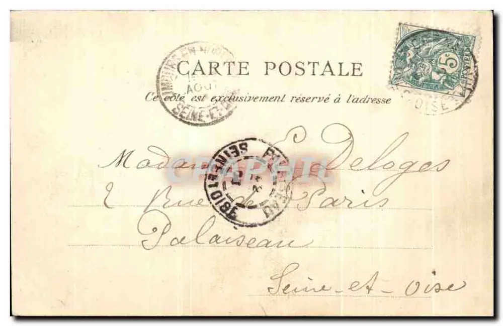 Gernay-la-Ville. Las Cascadas — A. Bourdler, Imp. Edit. Versalles - Reverso
