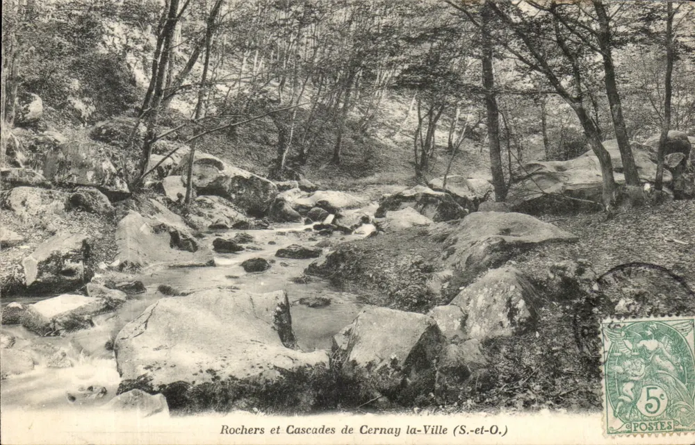 Rochers et Cascades de Cernay-la-Ville (S.-et-O.) — A. Bourdier, imp.-édit., Versailles - Vorderseite