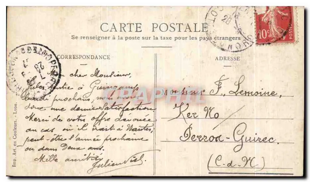 Ansicht der Weltausstellung 1900 in Paris — Verleger: Élie Perrot - Rückseite