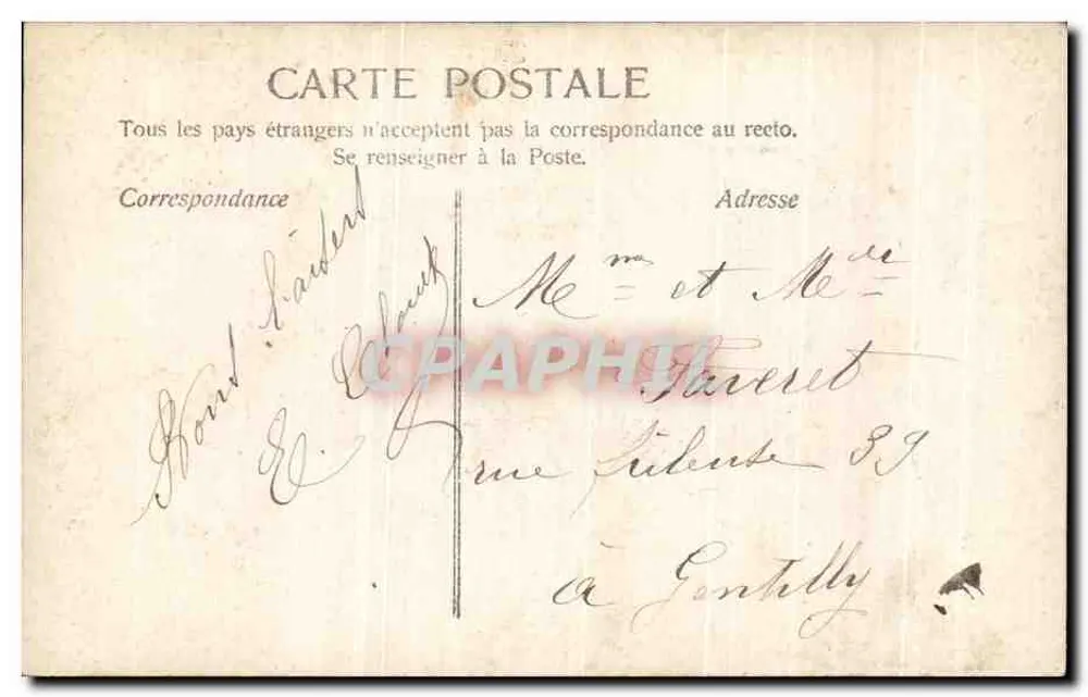 Neujahrswünsche! — Dekorative Karte mit Porträts und Uhr — unbekannter Verlag, n° 2033/219 - Rückseite