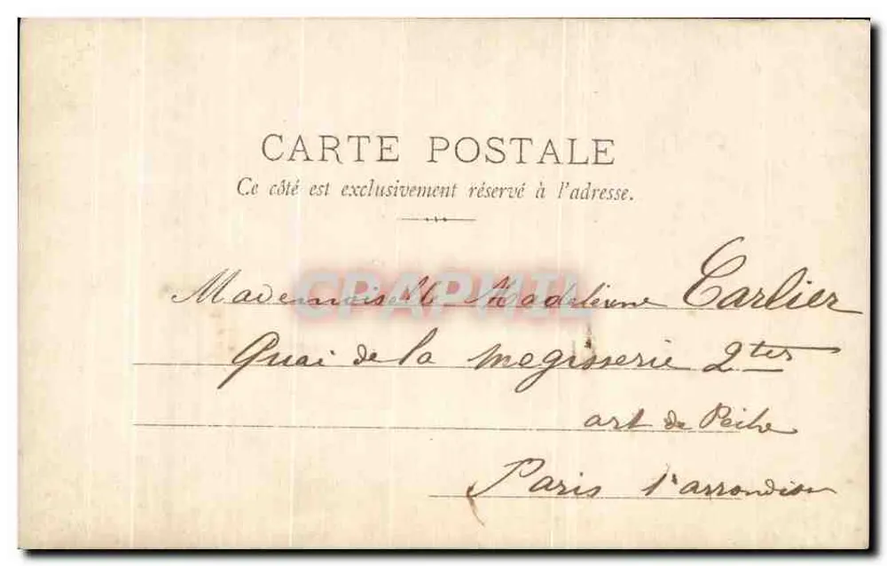 Kleine Mädchen mit Spitzenkappe und Blumen — strickend — Verlag A.N. Paris, n° 323 - Rückseite
