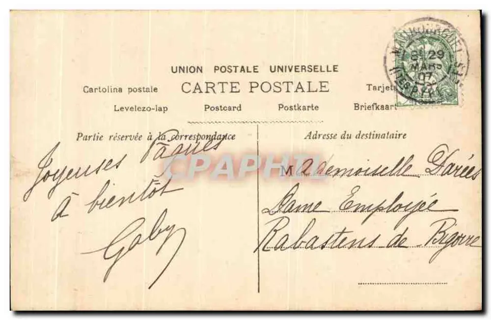 Mann im Anzug mit Eierkorb — Le Normande Phot. — Nr. 0802 - Rückseite