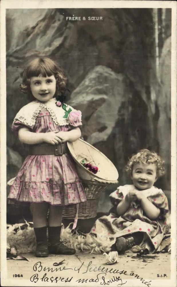 Zwei Kinder — Bruder und Schwester — S.I.P. n°1064 - Vorderseite