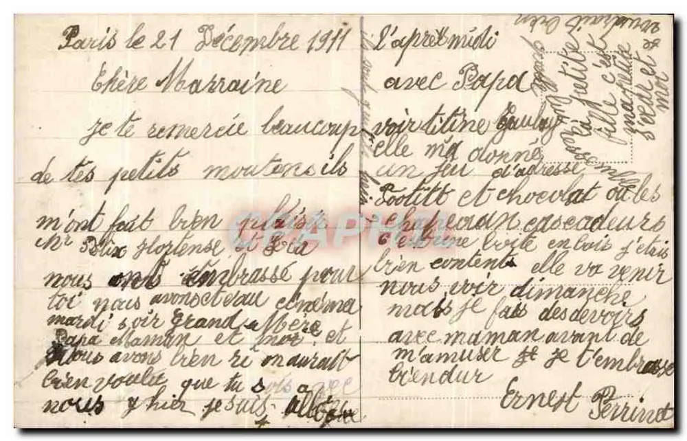 Schneeflocken Kinder — Frohe Weihnachten — Serie 2106, Verlag S - Rückseite