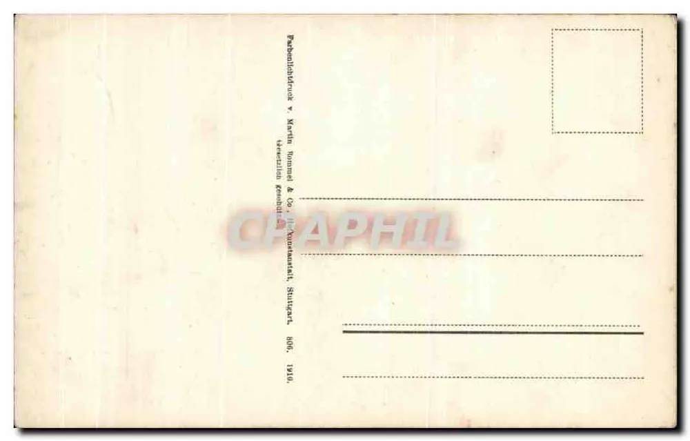Lilie des Waldes — Erinnerung an den Mai — Parbonbildruck v. Martin Tommel & Co., Stuttgart - Rückseite