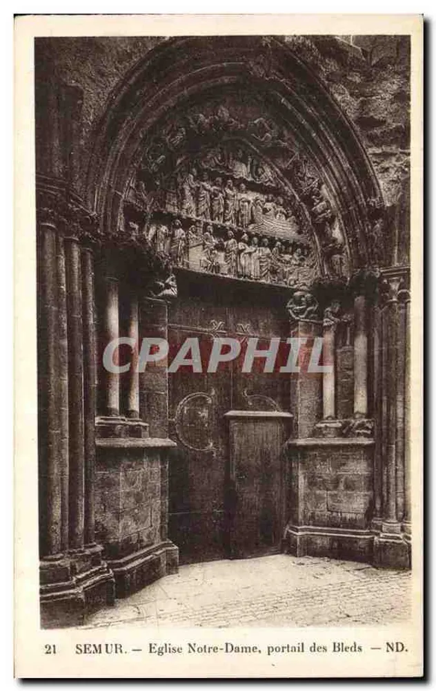 Semur — Kirche Notre-Dame, Portal der Bleds — ND. — Éditions Réunis, Paris - Vorderseite