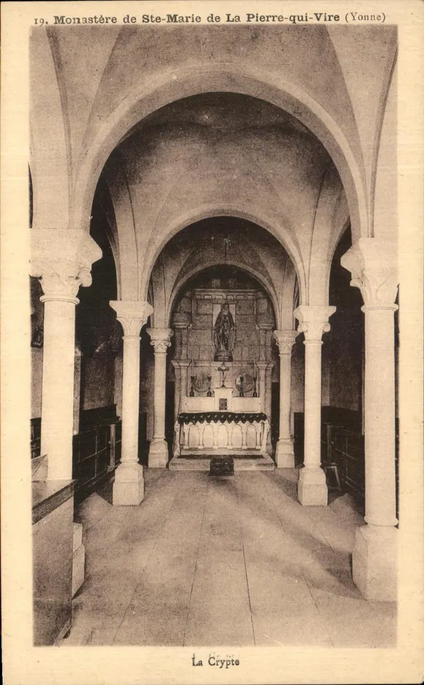 Kloster Sainte-Marie von La Pierre-qui-Vire (Yonne) — Die Krypta — unbekannter Verlag, Nr. 19 - Vorderseite