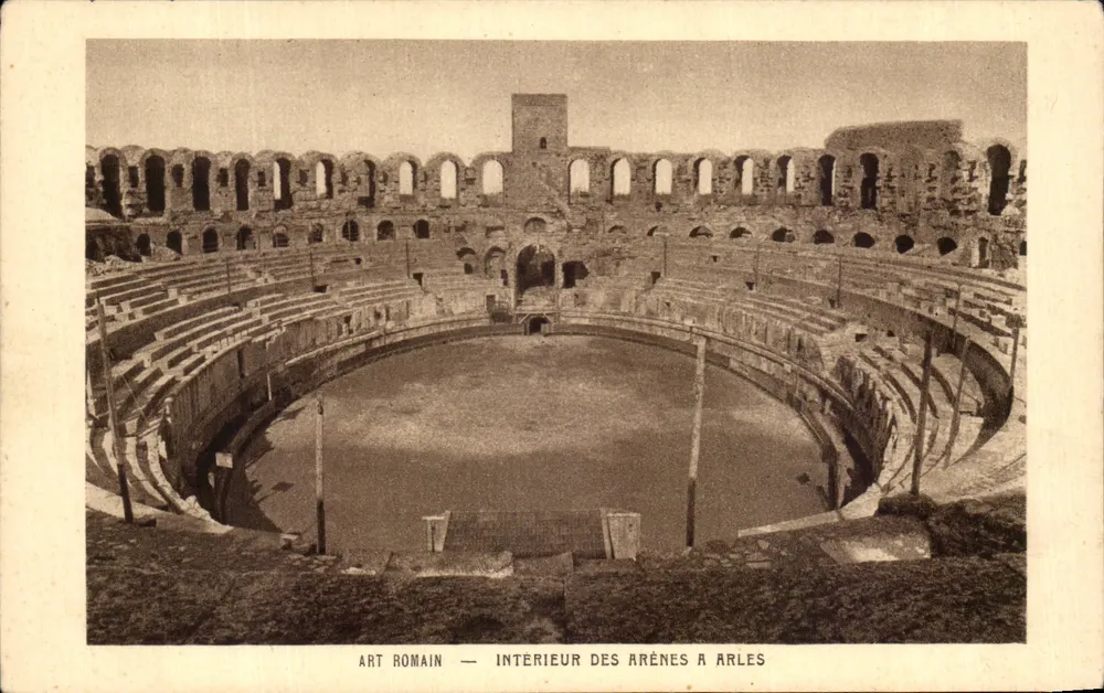 Arènes d'Arles — Intérieur des arènes à Arles — Braun & Cie, Paris (Francia) n° 119 Arch. - Recto