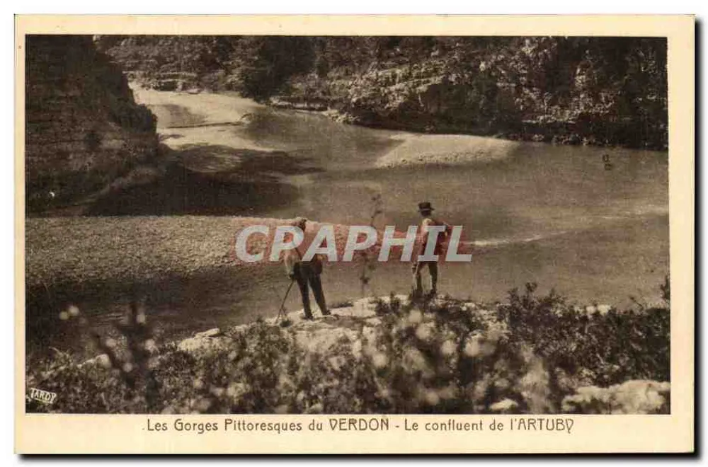 Pittoreske Schluchten des VERDON - Der Zusammenfluss des ARTUBD — Tardy - Vorderseite