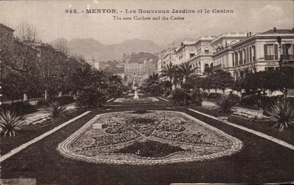 Menton - Les Nouveaux Jardins et le Casino — Verlag Gilletta, Nr. 945 - Vorderseite