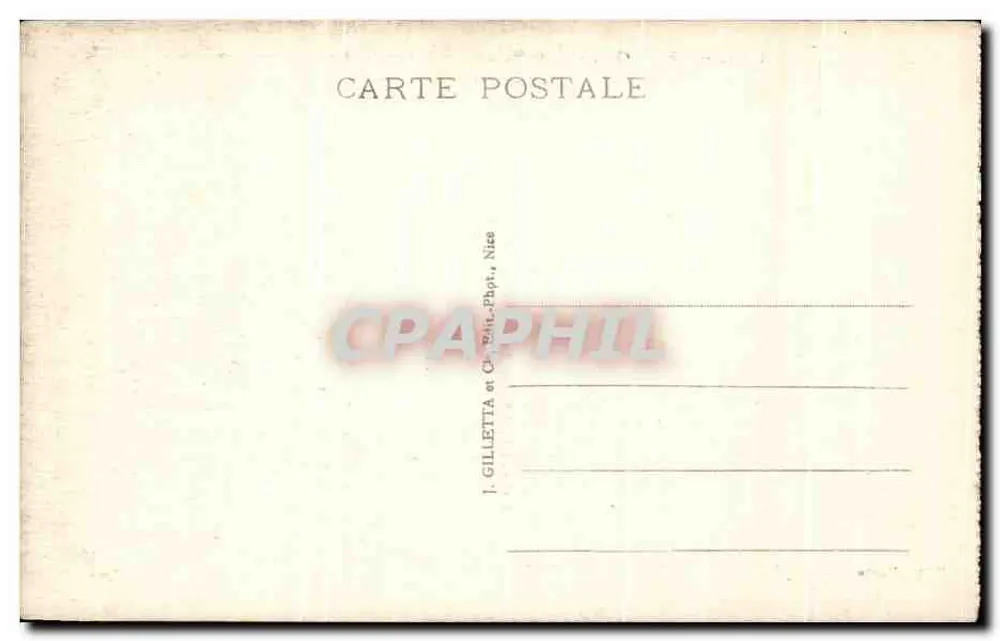 Menton - Les Nouveaux Jardins et le Casino — Verlag Gilletta, Nr. 945 - Rückseite