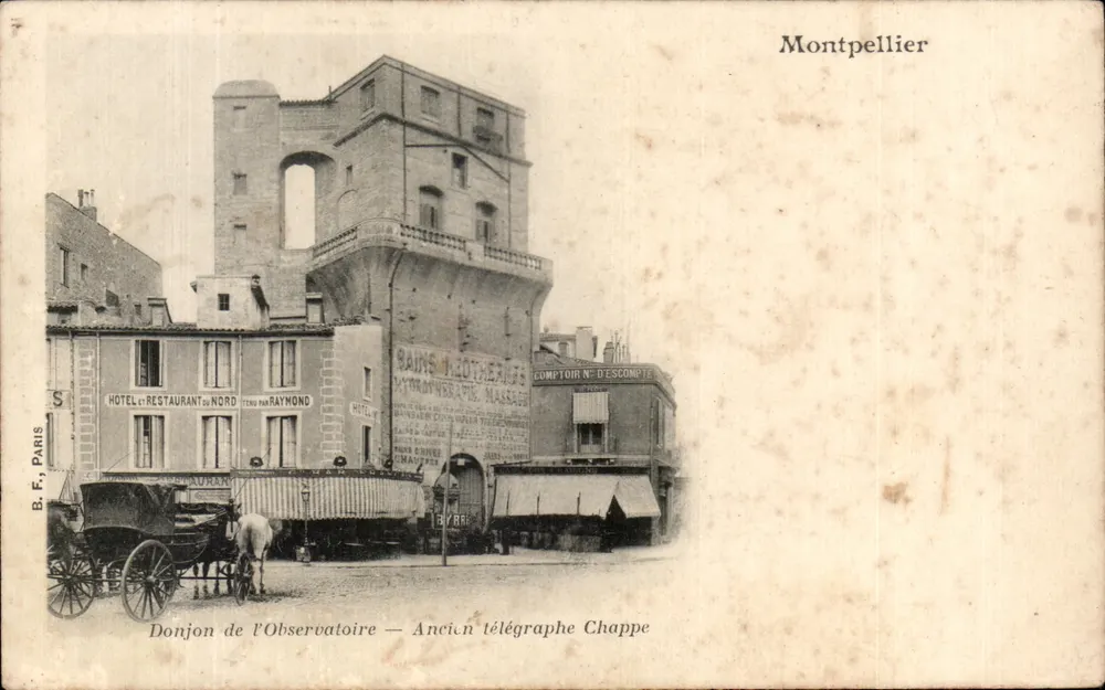 Turm des Observatoriums — Altes Chappe-Telegrafen — Montpellier - Vorderseite