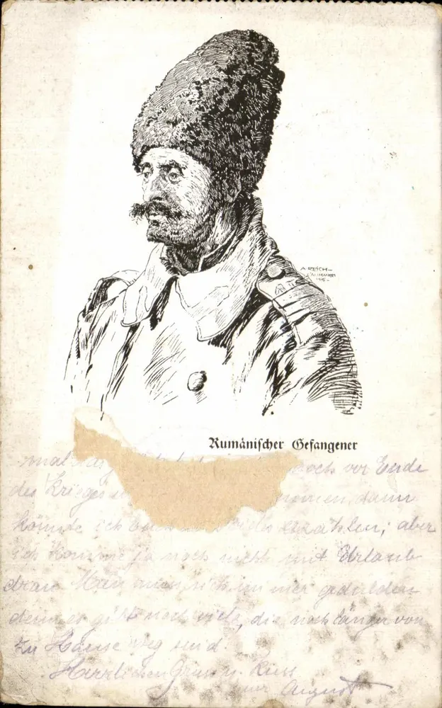 Prisonnier roumain de la Garde — dessin d'après A. Kretsch, n° 51 - Vorderseite