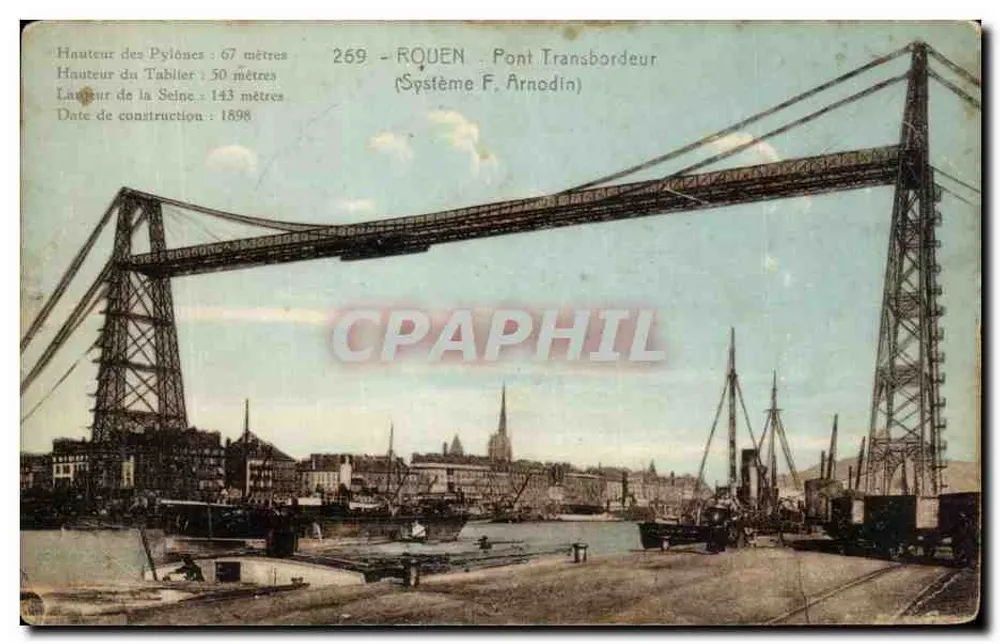 Rouen - Ponte Transbordador (Sistema F. Arnodin) — n° 269 - Frente
