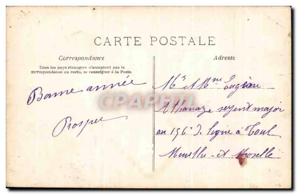 Bebê à venda — cartão postal humorístico — editor A.L.G., n° 1097 - Verso