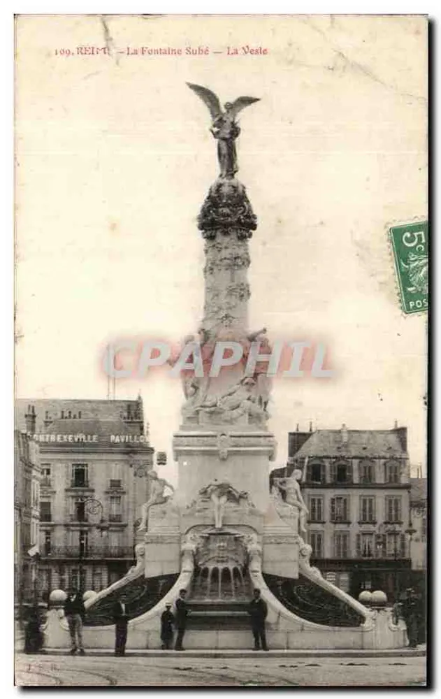 Rétt - La Fontaine Subé — Monument avec aigle au sommet, éditeur : Entreveville Pavillons, n° 109 - Frente