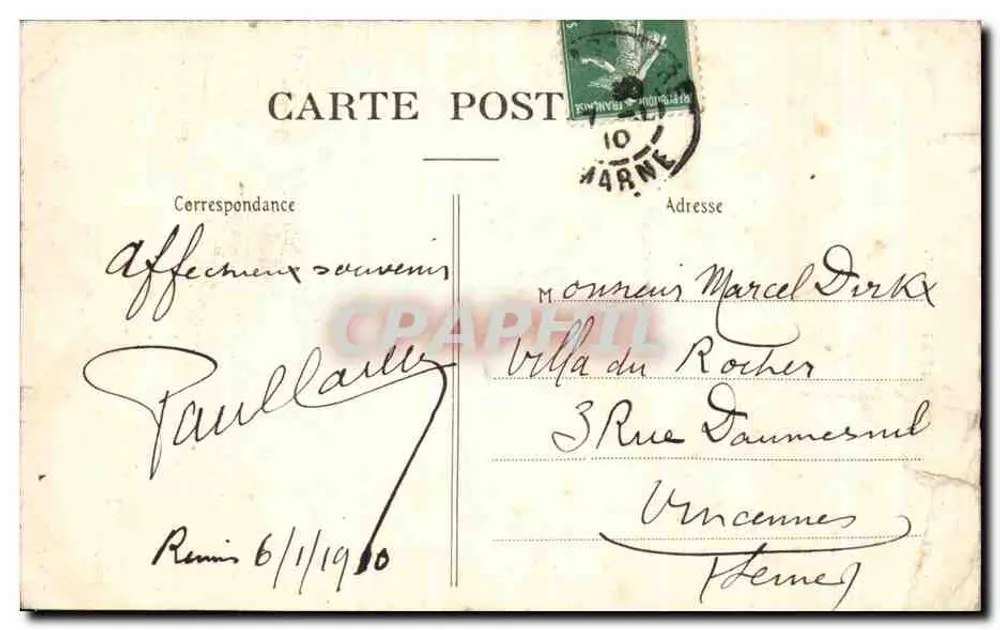 Rétt - La Fontaine Subé — Monument avec aigle au sommet, éditeur : Entreveville Pavillons, n° 109 - Verso