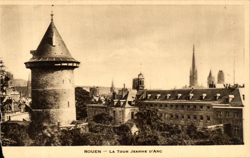 Rouen — La Tour Jeanne d'Arc — Éditeur imprimeur sur la carte - Voorkant
