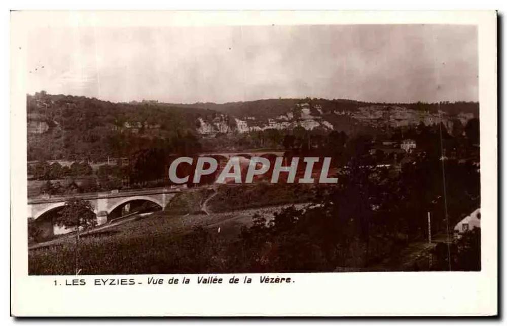 Les Eyzies - Ansicht der Vézère-Tal — Edition des Monuments Historiques - Vorderseite