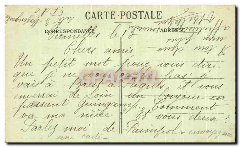 Vermelles — De Ruïnes van het Kasteel — De Randre, serie 44 - Achterkant