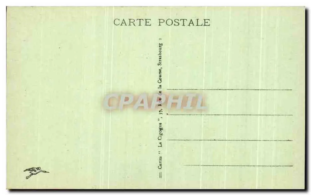 Storchennest in der Elsass — Serie 612 — Verlag 'La Cigogne' Karten, Straßburg - Rückseite