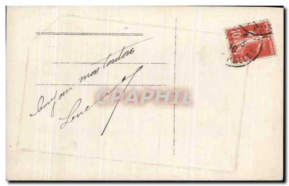 Junge Frau — farbiges Portrait — Verlag A.H.B. n°261 - Rückseite