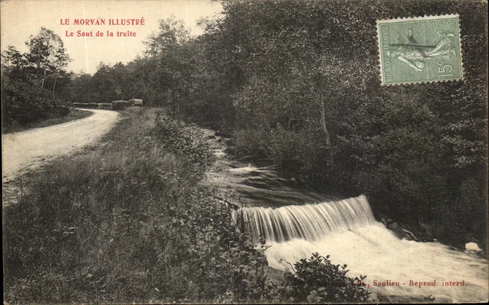 El salto de la trucha — El Morvan ilustrado — Saulieu, Beprod. interd. - Anverso