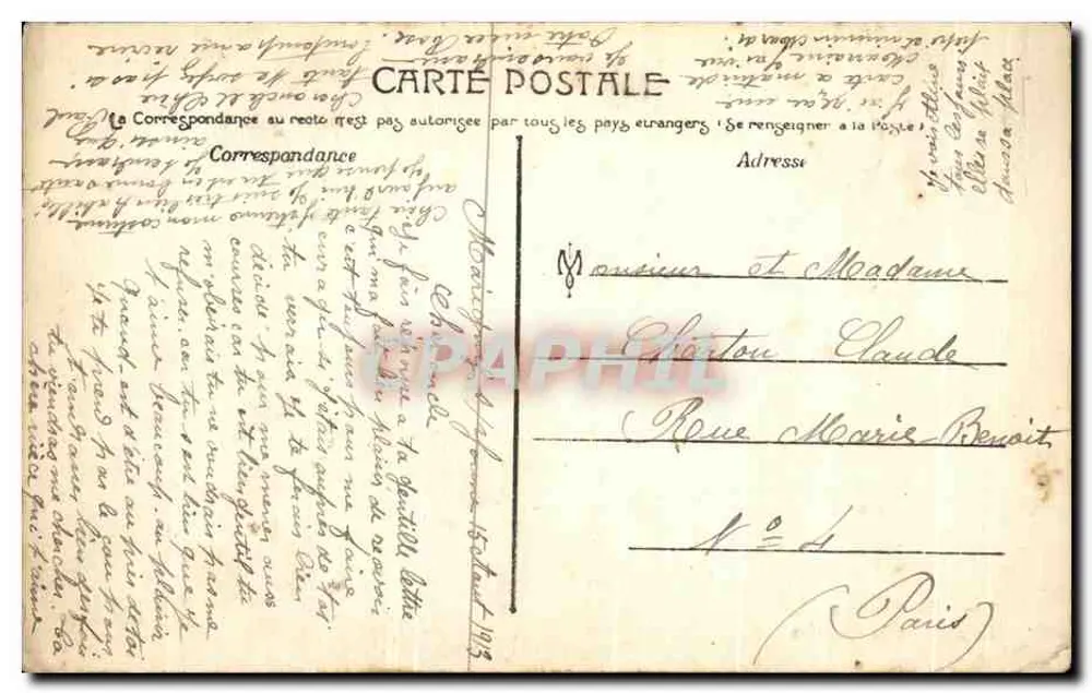 O salto da Canche — Em Morvan — J.C. AUTUN n°309 - Verso