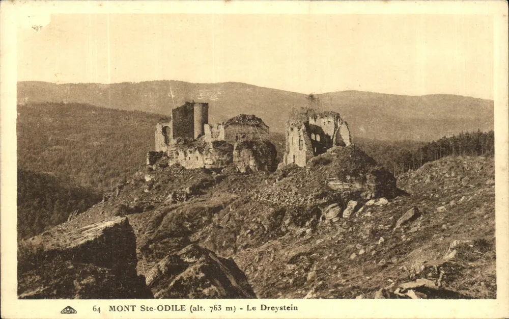 Mont Ste-Odile (alt. 763 m) — O Dreystein — Alain de S. Artig Fotógrafo, Strasbourg - Frente