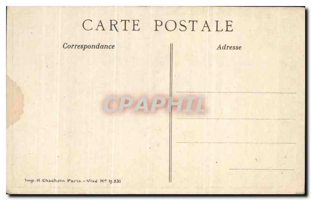 Landarbeiter — Sozialkarikatur — Castong, Imp. H. Chachoin Paris, Visé N° 17.231 - Rückseite