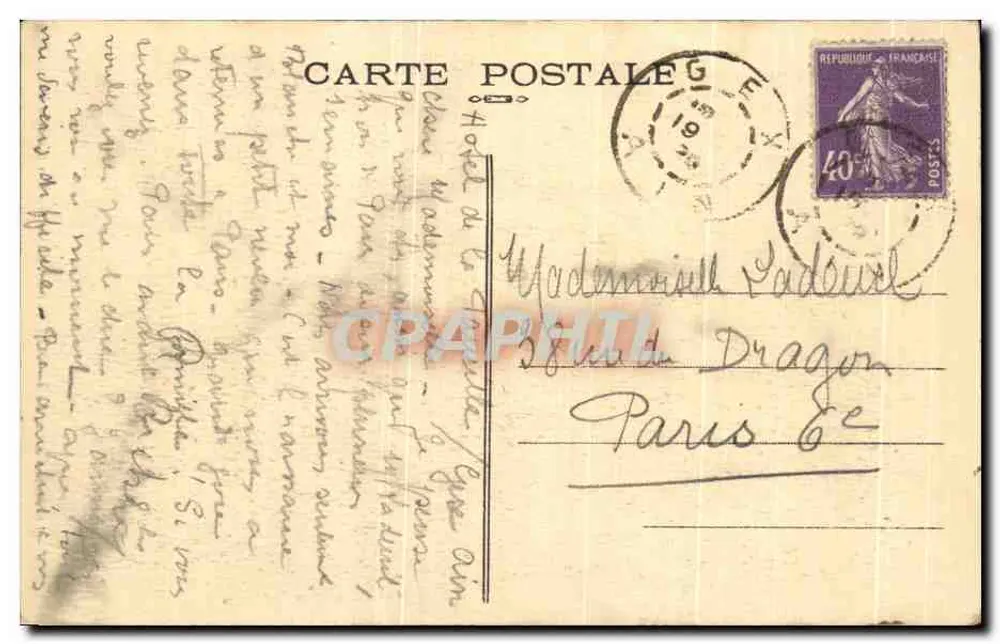 De Verlies van de Rhône bij BELLEGARDE (Ain) — De Grote Wateren — L. Michaux, uitg. Dépogé - Achterkant