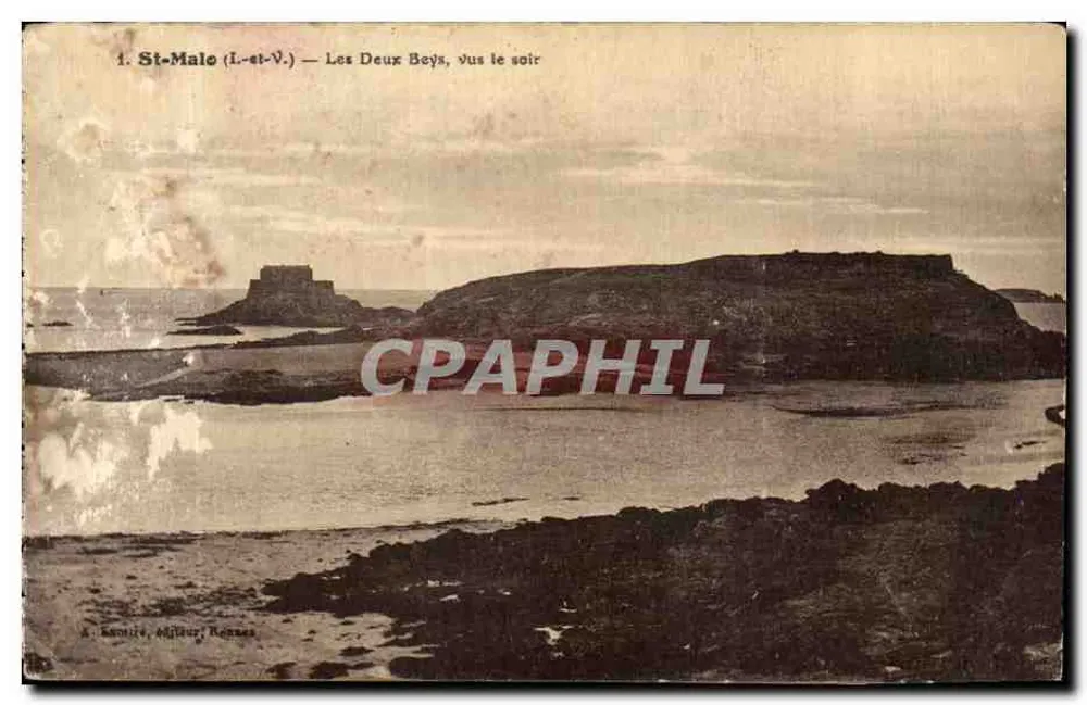 St-Malo (L.-et-V.) — Les Deux Boys, vus le soir — A. Sautière, Adélaïde, Rennes - Frente