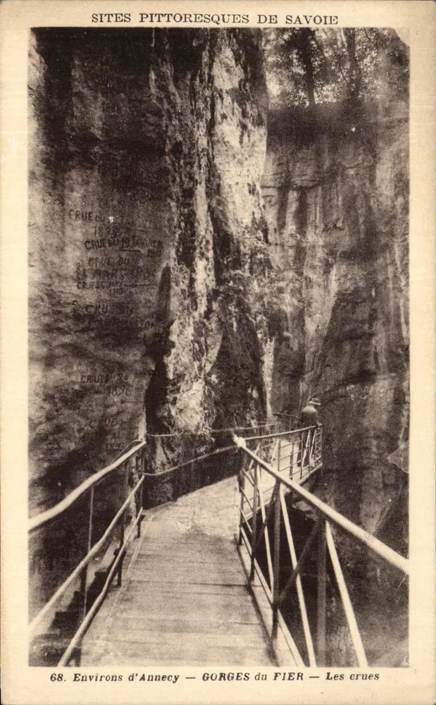 Gorges du Fier — Die Überschwemmungen — Umgebung von Annecy — pittoreske Orte der Savoie — Verleger Partiot, Foto. Annecy, n° 68 - Vorderseite